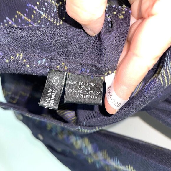 Jhane Barnes Button Up Shirt Mens Size XL Vintage Italian Woven Cotton Linen - Picture 5 of 10